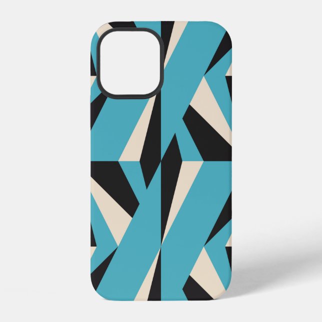 Modern abstract geometric seamless pattern with tr iPhone case (Back)