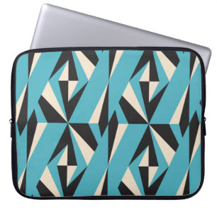 Modern abstract geometric seamless pattern with tr laptop sleeve
