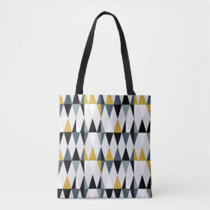 Modern abstract geometric seamless pattern with tr tote bag