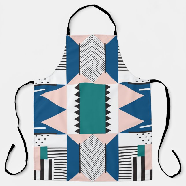 Modern Abstract: Geometric Seamless Style Apron (Front)