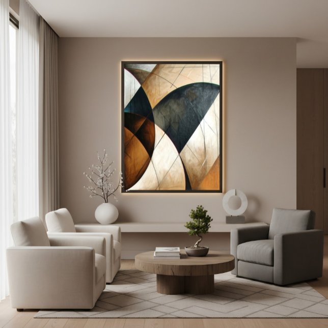 Modern Abstract Geometric Textured Earth Poster (Creator Uploaded)