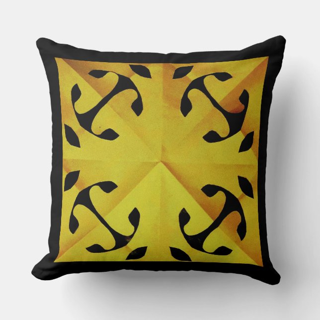 Modern Abstract Geometric Throw Pillow  (Front)