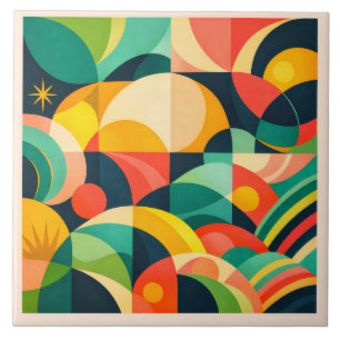 Modern Abstract Geometric Tile