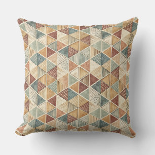 Modern Abstract Geometric Triangle Design Pattern Cushion
