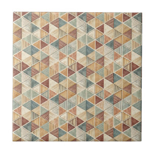 Modern Abstract Geometric Triangle Design Pattern Tile