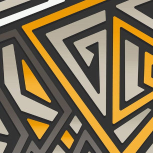 Modern Abstract Geometric Triangle Maze Two-Tone Coffee Mug