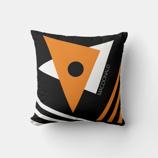 Modern Abstract Geometric Triangles Cushion (Front)
