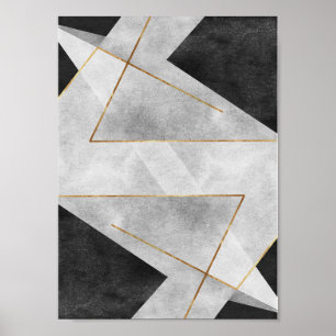 Modern Abstract Geometric Wall Art Poster