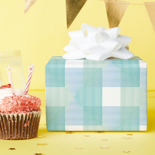Modern Abstract Geometric Wrapping Paper – Green  (Birthday Party)