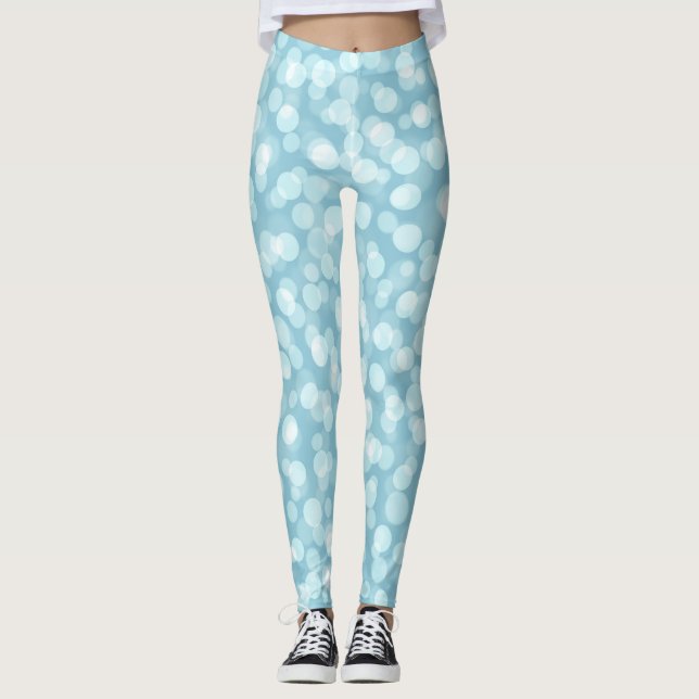 modern abstract girly bubbles leggings (Front)