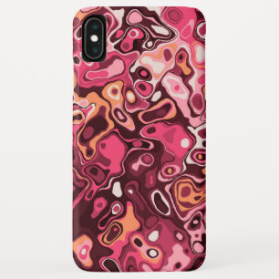 Modern Abstract Girly Pink Burgundy Pattern Case-Mate iPhone Case