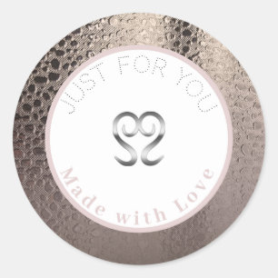Modern Abstract Glam Pink Rose Gold Makeup Labels