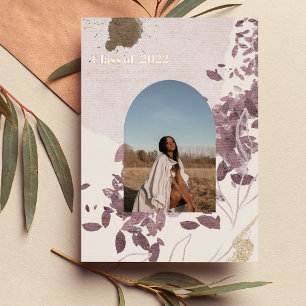 Modern Abstract Gold And Purple Graduate Photo