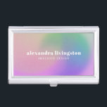 Modern Abstract Gradient Creative Artsy Colourful  Business Card Holder<br><div class="desc">Modern Abstract Gradient Creative Artsy Colourful Custom Business Card Case</div>