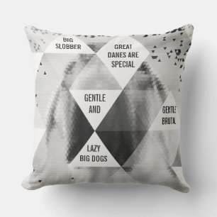 Modern Abstract Great Dane Cushion