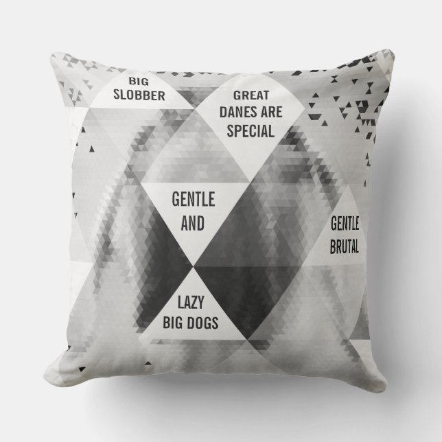 Modern Abstract Great Dane Cushion (Front)