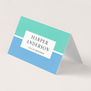 Modern Abstract Green & Blue Business Card