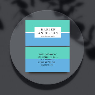 Modern Abstract Green & Blue Professional Business Business Card