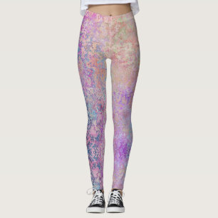 Modern Abstract Grunge Pastels Leggings
