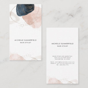 Modern Abstract Hair Stylist Custom Business Card