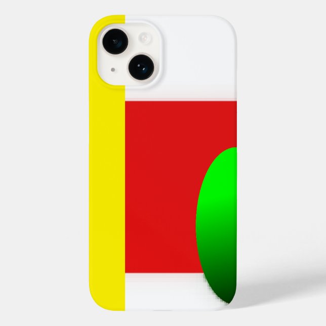 Modern Abstract Half Circle Rectangle Case-Mate iPhone Case (Back)