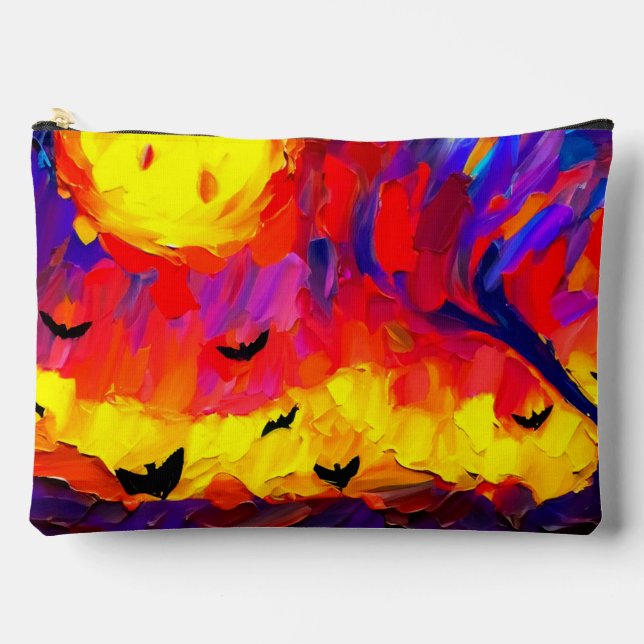 Modern Abstract Halloween Night Accessory Pouch (Front)