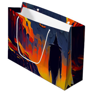 Modern Abstract Halloween Night Large Gift Bag