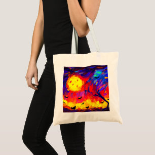 Modern Abstract Halloween Night Tote Bag