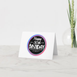Modern Abstract Happy 50th Birthday Thank You Card