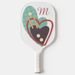 MODERN ABSTRACT "HEART" DESIGN PICKLEBALL PADDLE