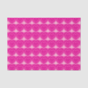 Modern Abstract Hearts - Fuchsia Pink Tissue Paper