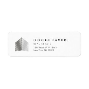 Modern Abstract Home Logo Realtor Gray White