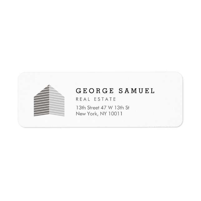 Modern Abstract Home Logo Realtor Gray White (Front)