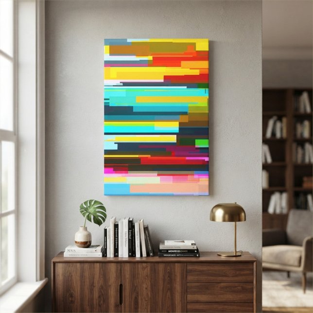 Modern Abstract Horizons Colourful Geometric Canvas Print (Creator Uploaded)