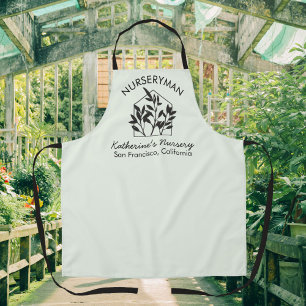 Modern Abstract House Plant Personalised Gardening Apron