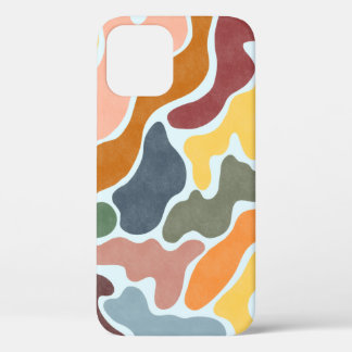 Modern abstract illustration in earthy tones.  iPhone 12 case
