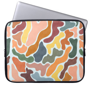 Modern abstract illustration in earthy tones. laptop sleeve