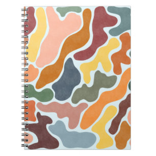 Modern abstract illustration in earthy tones. notebook