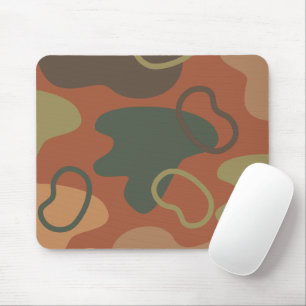 Modern abstract in natural colors Green Brown  Mouse Pad