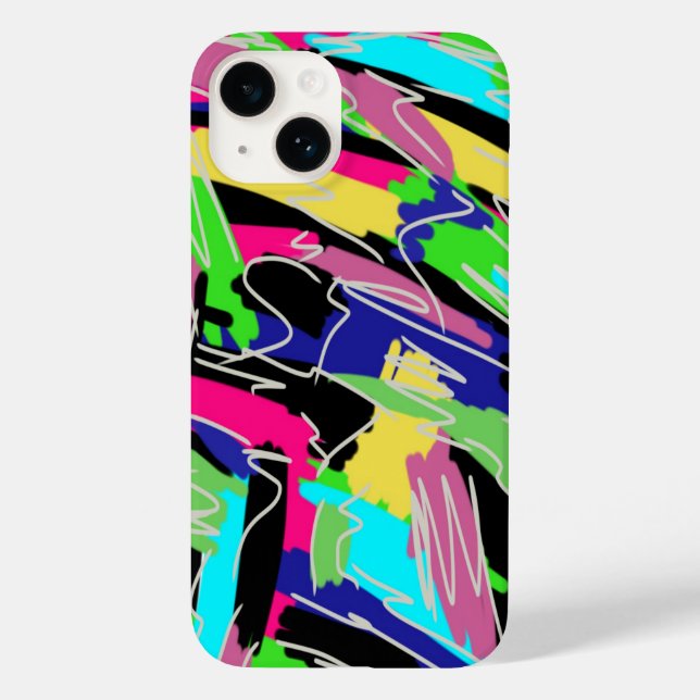 Modern Abstract in Rainbow Colours  Case-Mate iPhone Case (Back)