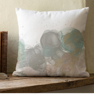 Modern Abstract Ink Wash Art Cushion