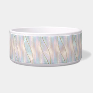 Modern Abstract Iridescent Ceramic Pet Bowl