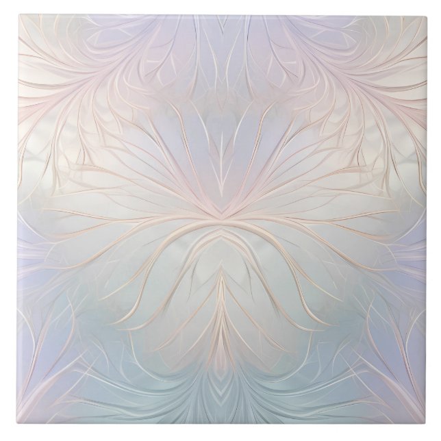 Modern Abstract Iridescent Ceramic Tile (Front)