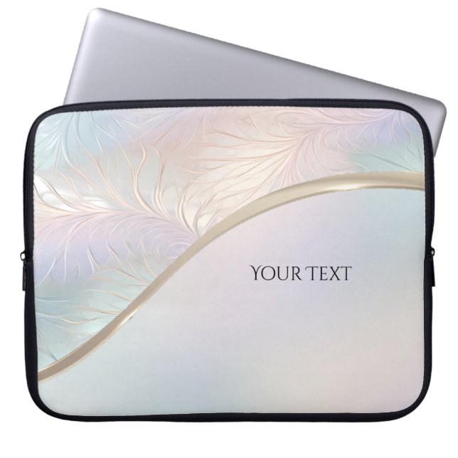 Modern Abstract Iridescent Laptop Sleeve (Front)
