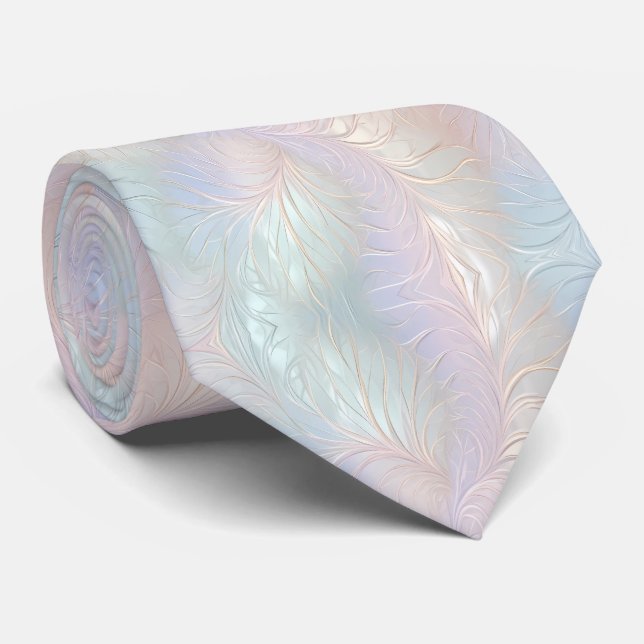 Modern Abstract Iridescent Neck Tie (Rolled)