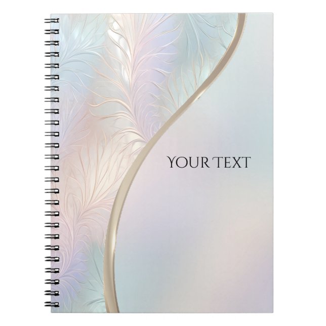 Modern Abstract Iridescent Notebook (Front)