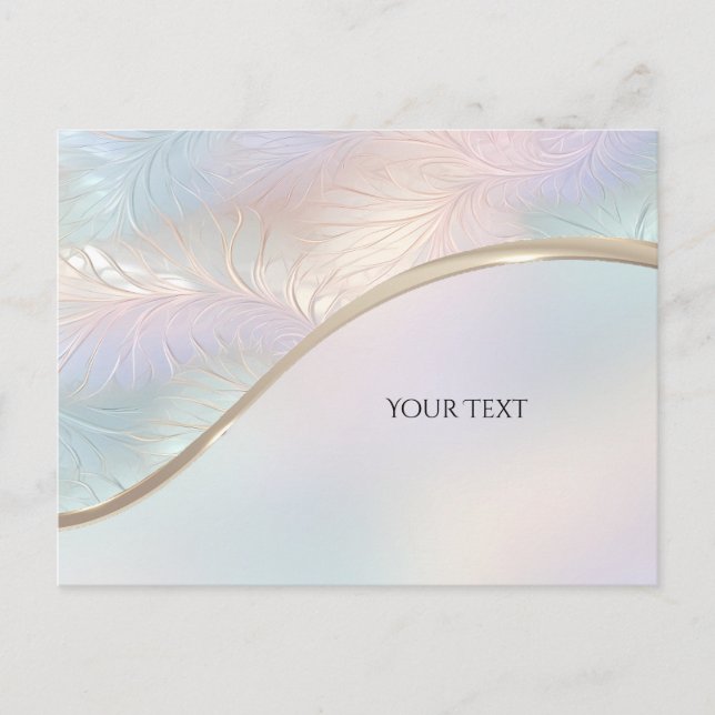 Modern Abstract Iridescent Postcard (Front)