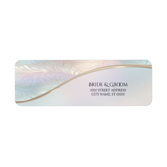 Modern Abstract Iridescent Return Address Label (Front)