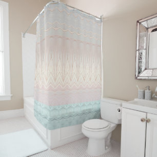 Modern Abstract Iridescent Shower Curtain