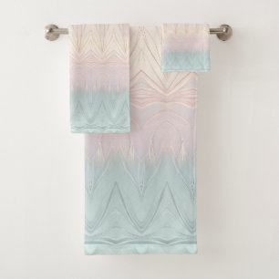 Modern Abstract Iridescent Towel Set